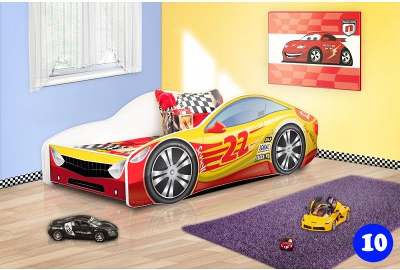 Pinokio Deluxe Závodní auto 10 dětská postel NEW 140x70 cm - obrázek 1