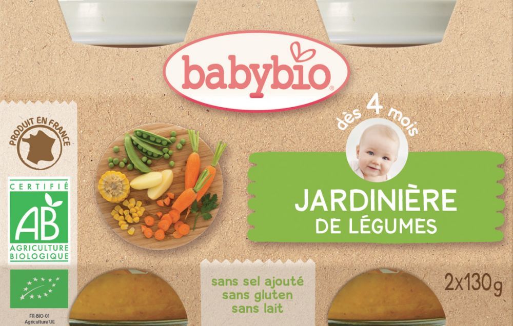 BabyBio příkrm zeleninová směs 2x130g - obrázek 1