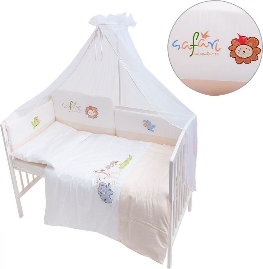 Povlečení bavlněný satén zelené Baby´s Zone Safari Adventures 3-dílné - obrázek 1