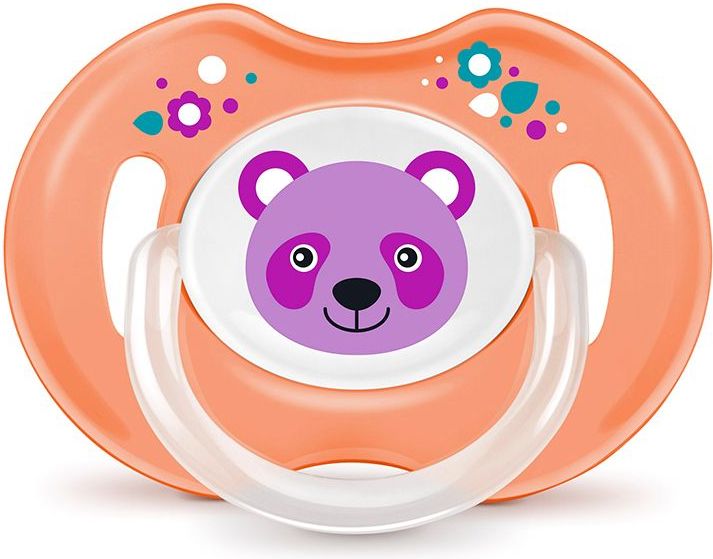 Dudlík ortodontický s krytem 3m+ oranžový Bayby BPC 6306 - obrázek 1