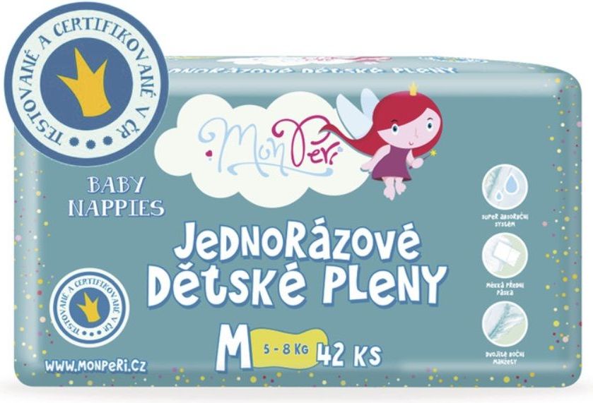 MonPeri jednorázové pleny M (3-6 kg) 42ks - obrázek 1