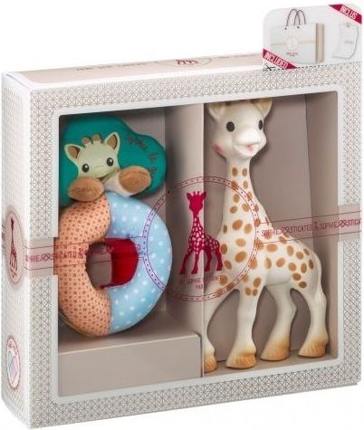 Vulli Můj první dárkový set (žirafa Sophie & měkké chrast. s korálky kolekce Sense & Soft) - obrázek 1