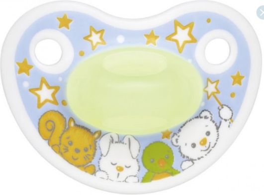 Šidítko anatomické silikonové Bibi Happiness Noční zvířatka - obrázek 1
