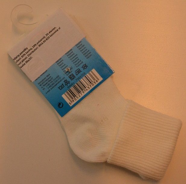 Bavlněné ponožky velikost 1 Pinokio Deluxe Bílá 2016 - obrázek 1