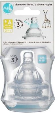 Vulli Mii Sophie la girafe set 2 ks saviček - s pomalým průtokem - S - obrázek 1