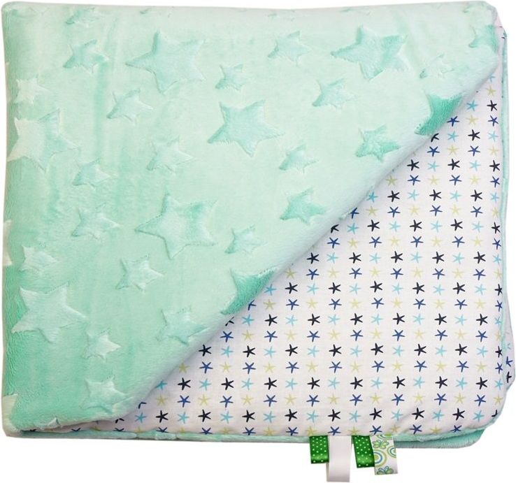 Dětská deka minky LittleUp Menthol Stars - obrázek 1