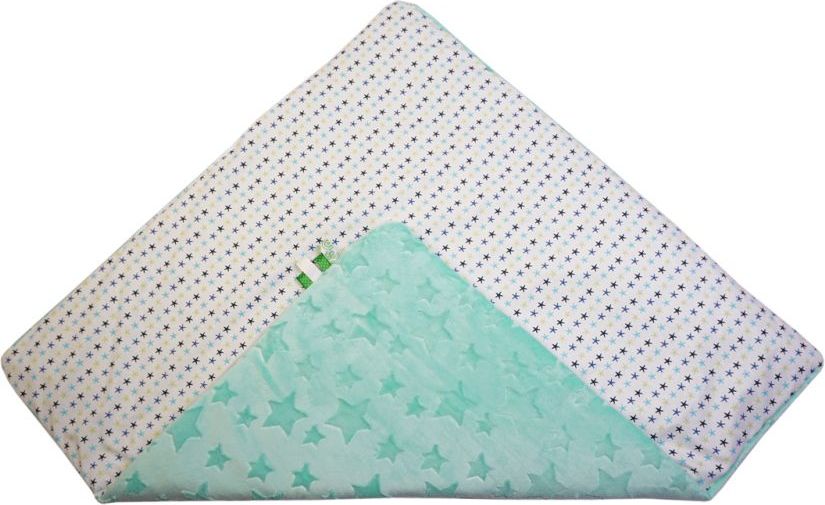 Dětská deka minky LittleUp Menthol Stars - obrázek 2