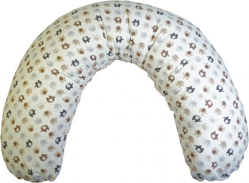 Potah na kojící polštář 170 cm LittleUp Elephant beige - obrázek 1