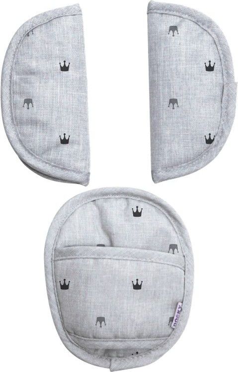 Dooky Chránič pásu Light Grey Crowns - obrázek 1