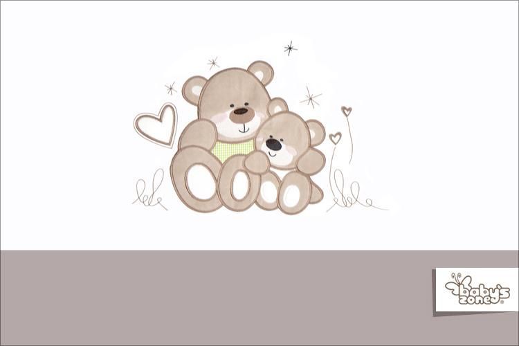 Povlečení bavlněný satén Hnědé Baby´s Zone Sweet Bears 2-dílné - obrázek 2