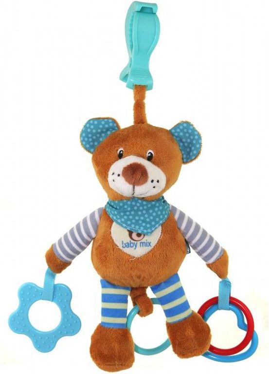 Plyšová hračka s vibrací BabyMix Medvídek modrý - obrázek 1