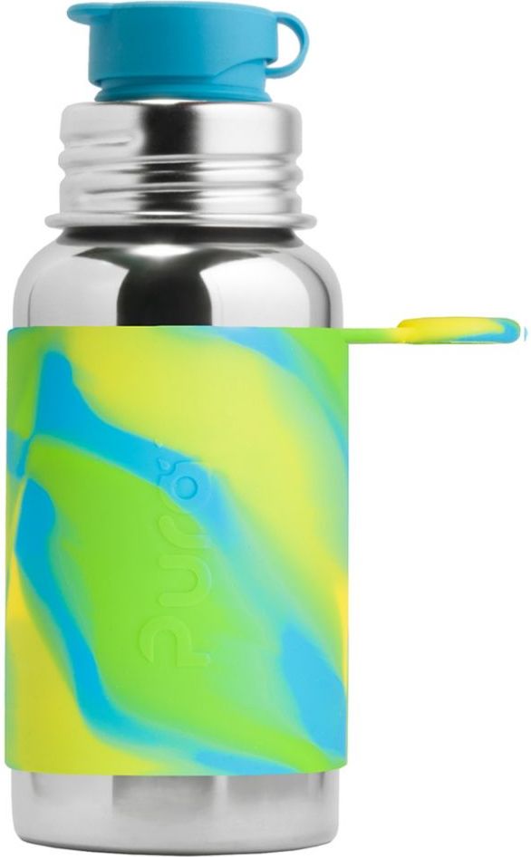 Nerezová láhev se sportovním uzávěrem 550 ml Pura Zelená/Aqua 2019 - obrázek 1