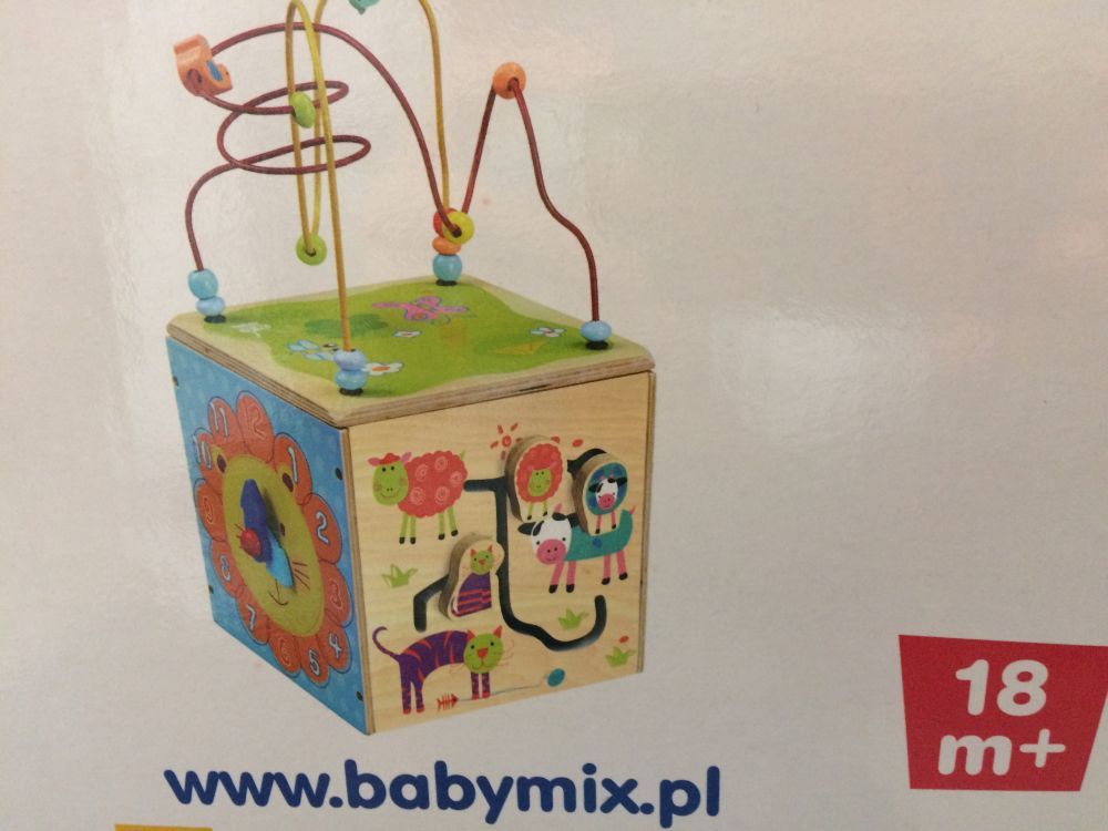 Edukační dřevěná kostka BabyMix 18m+ - obrázek 1