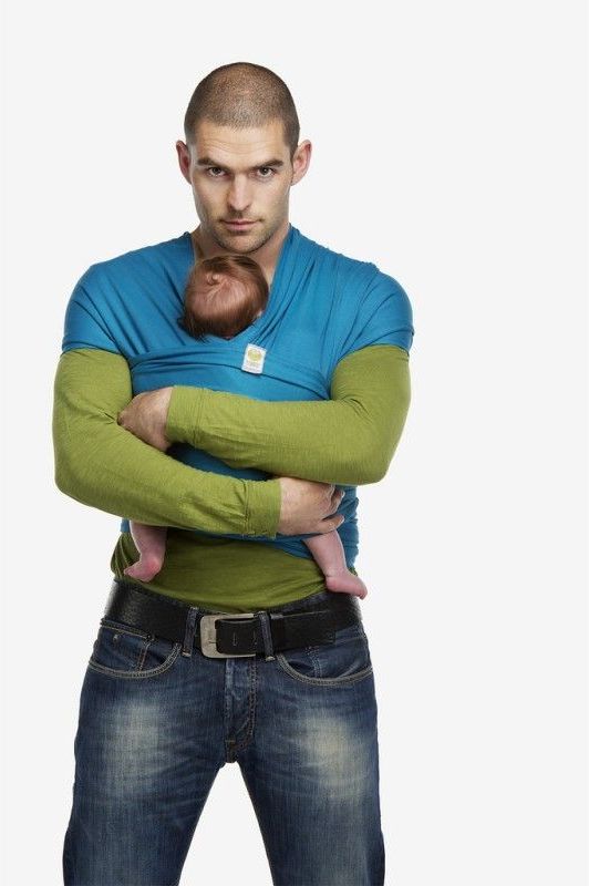 Šátek na nošení dětí Bykay Stretchy Wrap DeLuxe Velikost L Jeans Blue 2018 - obrázek 1