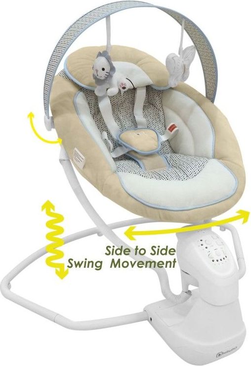 Houpačka BabyGo Cuddly Grey 2018 - obrázek 1