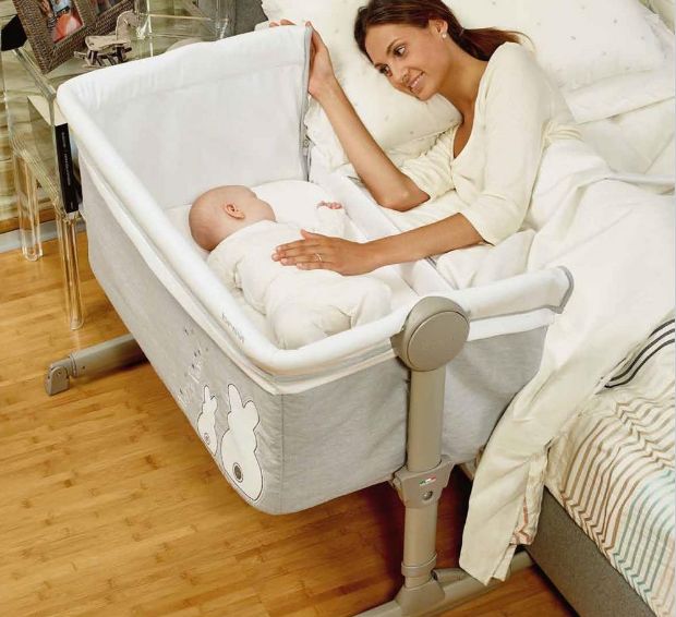 Přístavní postýlka Brevi Nanna Oh 501 Zajíček Šedá 2018 - obrázek 1