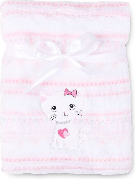 Dětská deka 75x100 cm Baby Matex Ricco Pink Kitty 4B - obrázek 1