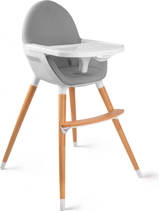 KINDERKRAFT Jídelní židlička Fini – Grey - obrázek 1