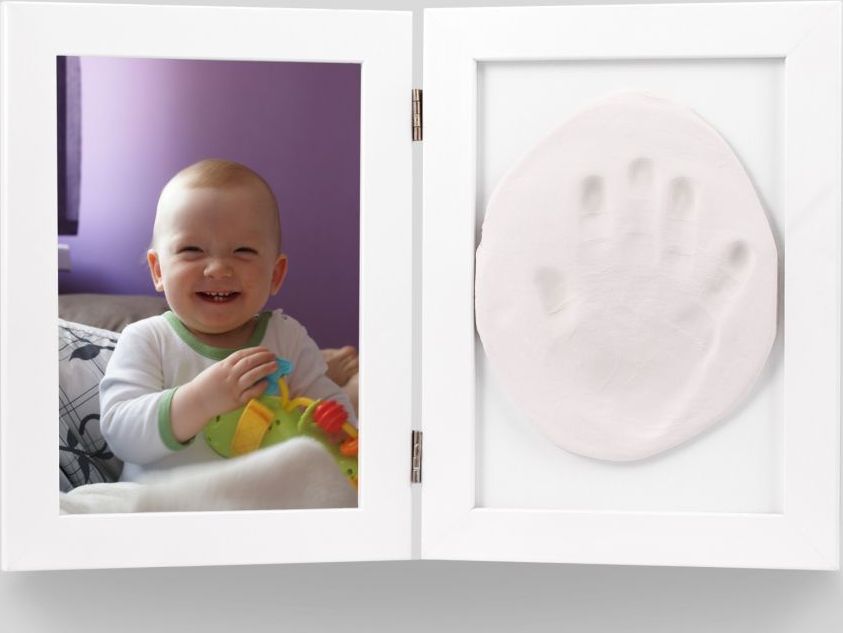 Sada pro otisk a fotku Hand Print bílý rám - obrázek 1