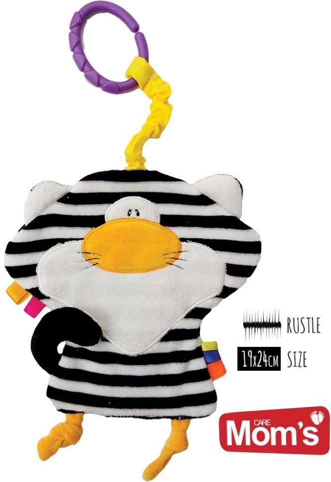 Chrastítko Mom´s Care Kočka Černo-Bílá - obrázek 1