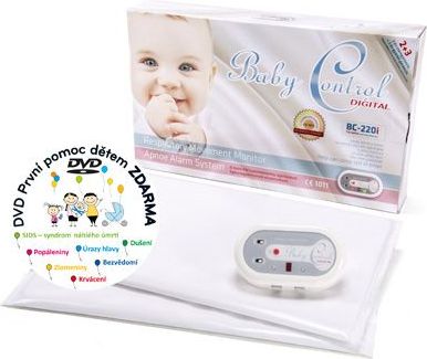 Baby Control Digital Monitor dechu Pro dvojčata - 2 podložky + Dárek DVD - První pomoc dětem - obrázek 1