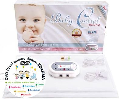 Baby Control Digital Monitor dechu Pro dvojčata - 2 podložky + Dárek DVD - První pomoc dětem - obrázek 2