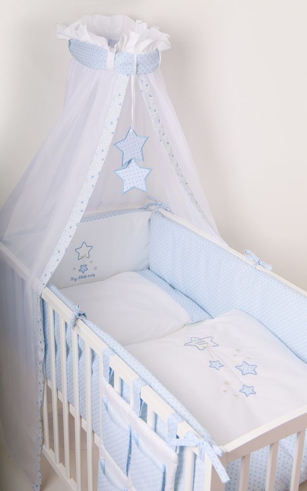 Povlečení do postýlky LittleUp Lux My Little Baby Blue 2-dílné - obrázek 1