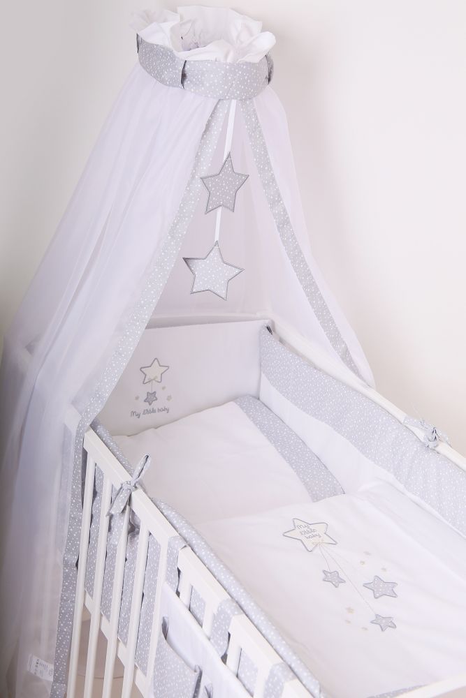 Povlečení do postýlky LittleUp Lux My Little Baby Grey - obrázek 1