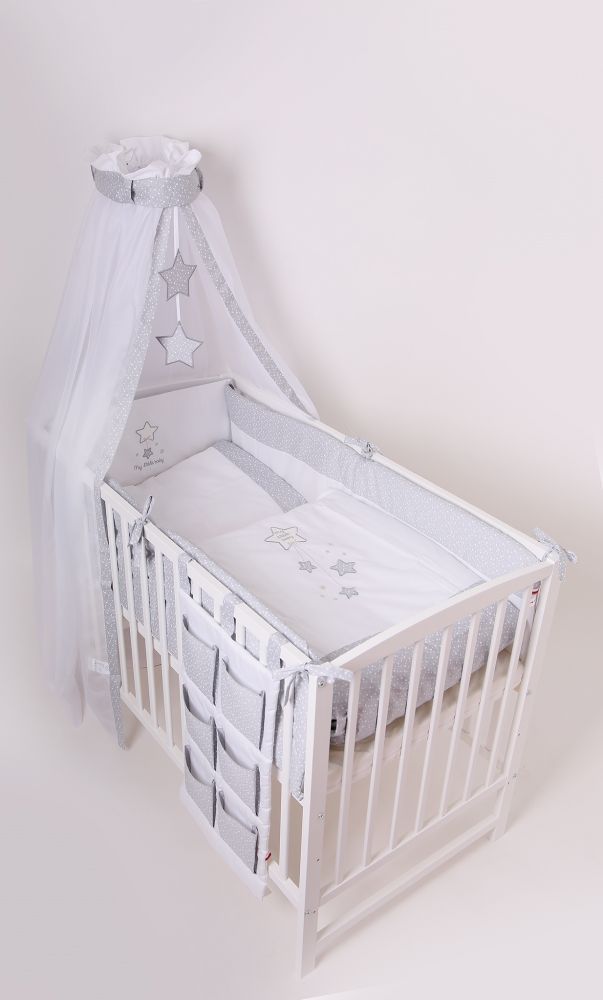 Povlečení do postýlky LittleUp Lux My Little Baby Grey 3-dílné - obrázek 2