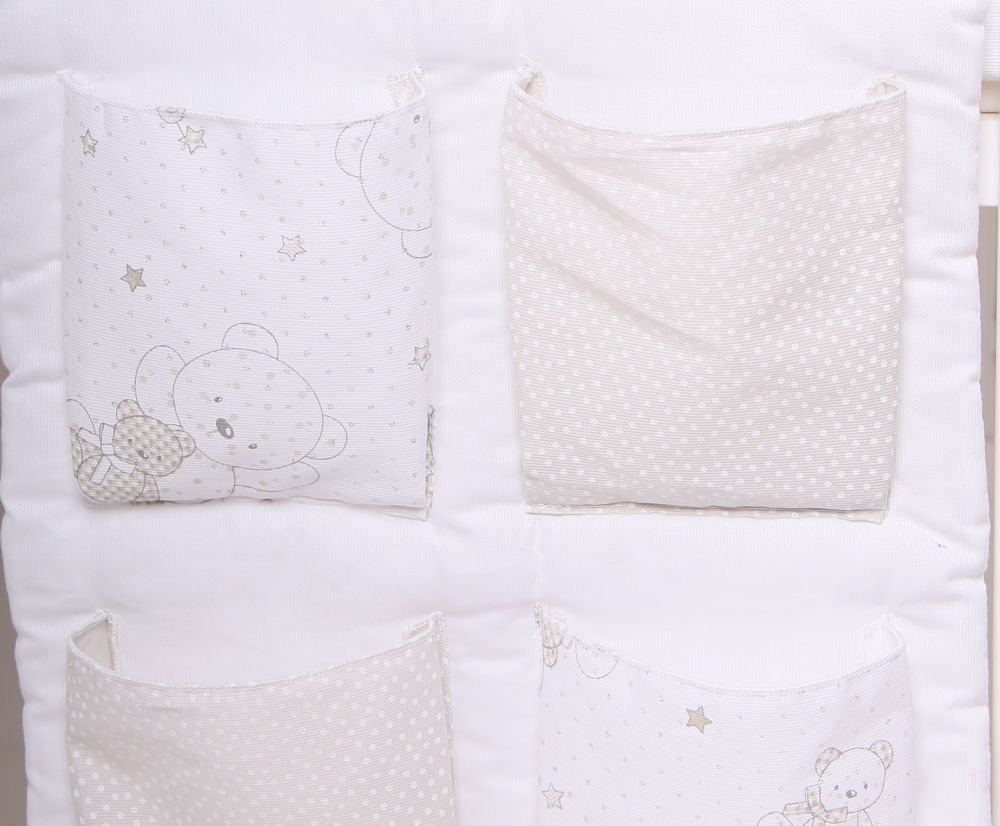 Kapsář na postýlku LittleUp Lux Beige Bears - obrázek 2