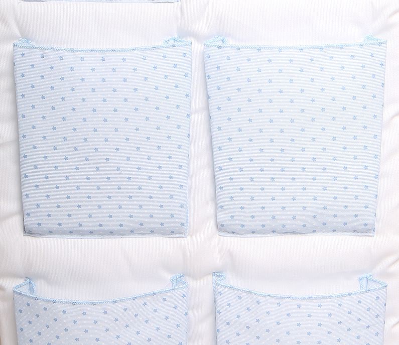 Kapsář na postýlku LittleUp Lux Blue Stars - obrázek 2