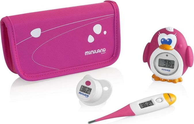 Sada teploměrů Miniland Baby Thermokit Pink 2018 - obrázek 1