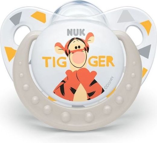 Silikonové šidítko Nuk Tiger bílá 0-6 měsíců - obrázek 1