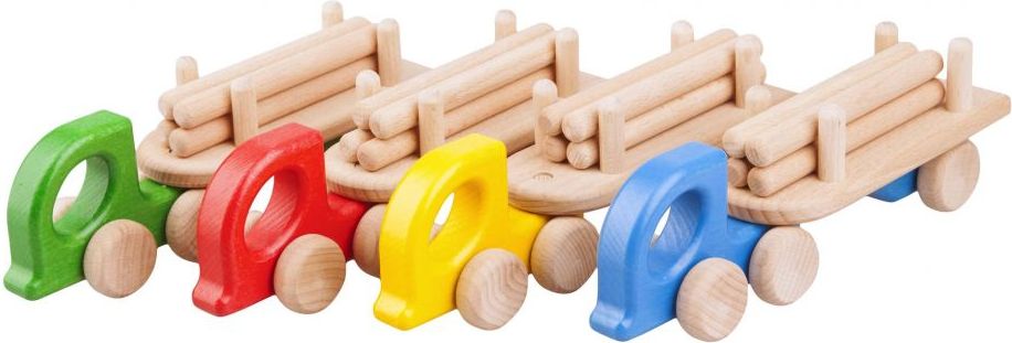 Dřevěná hračka Lupo Toys Mini Truck Red 2018 - obrázek 1