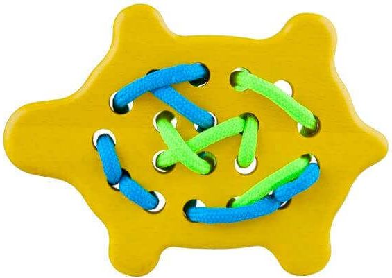 Dřevěná hračka přešívanka Lupo Toys Turtle Yellow 2018 - obrázek 1