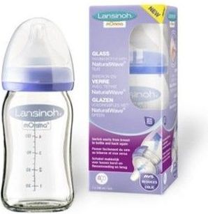 Kojenecká skleněná lahvička 160 ml Lansinoh Natural Wave - obrázek 1