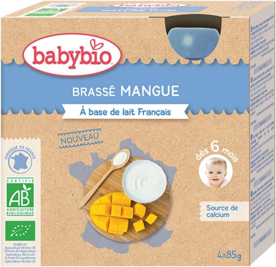 BABYBIO Mléčný dezert s mangem 4x85 g - obrázek 1