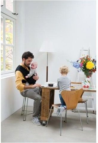Šátek na nošení dětí Babylonia Tri Cotti Organic Black L - obrázek 2