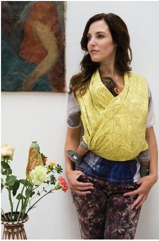 Šátek na nošení dětí Babylonia BB Slen Organic Jacquard Wasabi 260 cm - obrázek 2