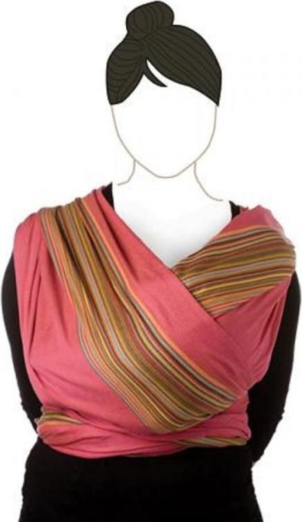 Šátek na nošení dětí Babylonia BB Slen Organic Trend Pink Pepper 460 cm - obrázek 1