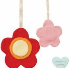 Klip na dudlík Babylonia Comfort Buddies Flower Red/Baby Pink - obrázek 1