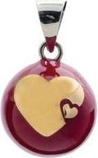 Babylonia Bola Red With Big & Small Heart In Gold B-BOLA VK860 - obrázek 1
