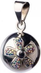 Babylonia Bola Silver With Glitter Flower B-BOLA VG640 - obrázek 1