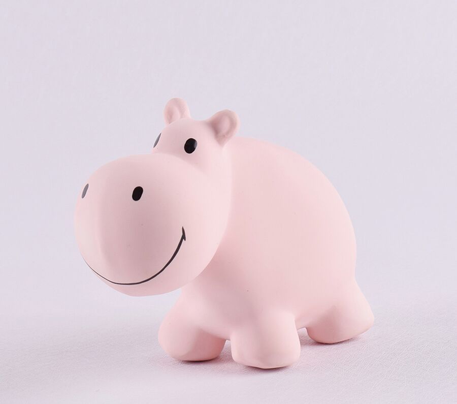Hračka do vody z přírodního kaučuku Tikiri Pink Hippo - obrázek 1