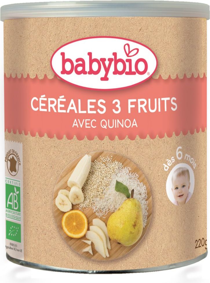BabyBio nemléčná rýžovoquinoová kaše s ovocem 220g - obrázek 1