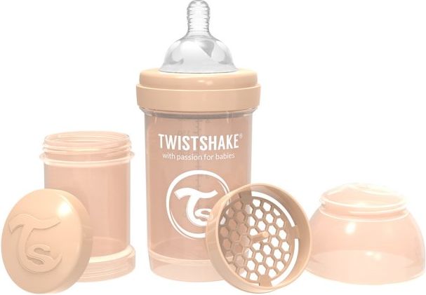 Twistshake Kojenecká láhev Anti-Colic 180ml Pastelově béžová - obrázek 1