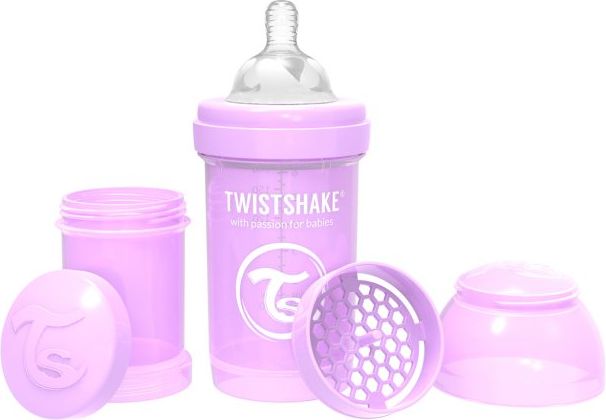 Twistshake Kojenecká láhev Anti-Colic 180ml Pastelově fialová - obrázek 1