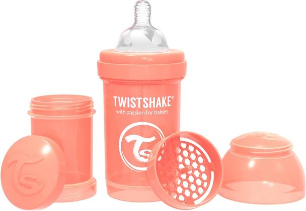 Twistshake Kojenecká láhev Anti-Colic 180ml Pastelově broskvová - obrázek 1