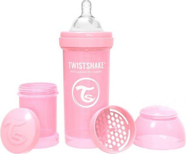 Twistshake Kojenecká láhev Anti-Colic 260ml Pastelově růžová - obrázek 1