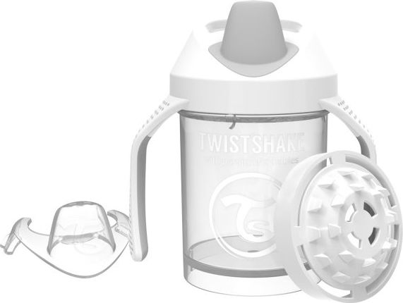 Twistshake Hrnek učicí Bílá230ml 4+m - obrázek 1
